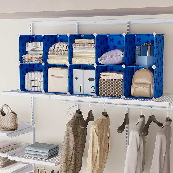 UNKU 10 Cube Storage Organizer, Closet Organizer Storage Shelves, Clothes - Image 7