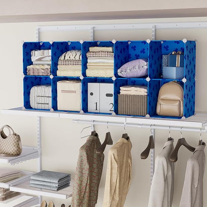 UNKU 10 Cube Storage Organizer, Closet Organizer Storage Shelves, Clothes - Image 7