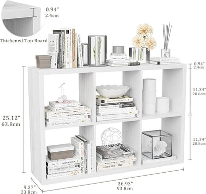 Cube Storage Organizer Bookcase, Decorative 11 inch Open Back Cubical Shelf - Image 3