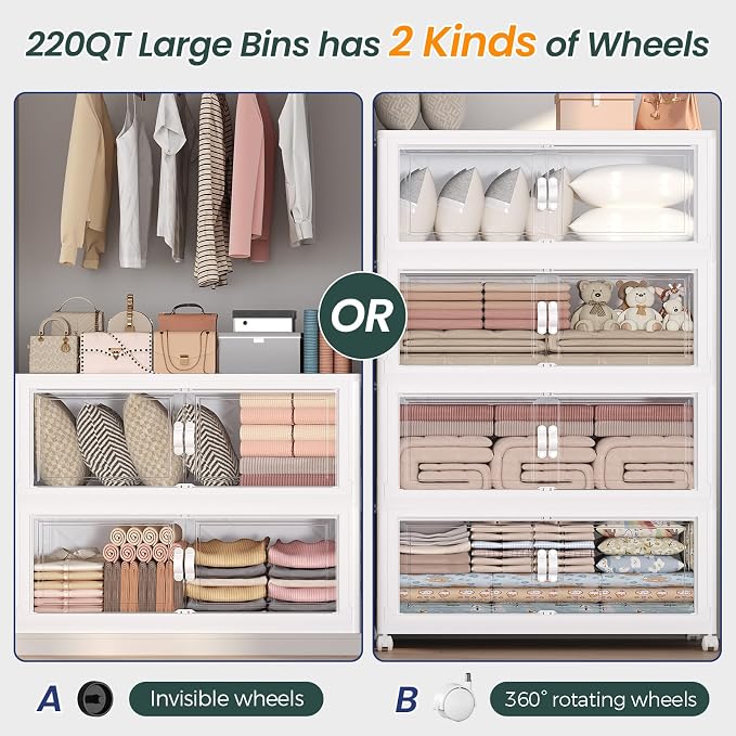 880QT Extra Large Stackable Storage Bins - Image 8