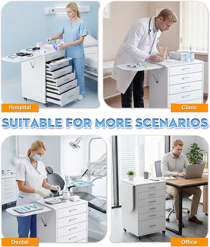 Medical Cart 7 Layer, Medical Hospital Professional Dental Assistant's Mobile - Image 7