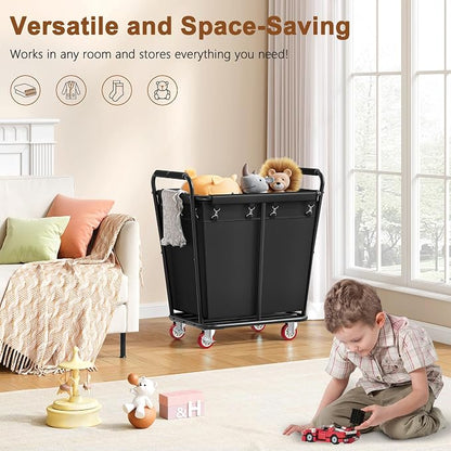 Hoctieon Large Laundry Cart - Image 8