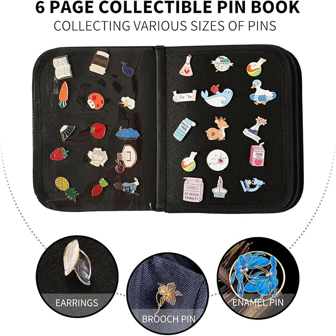 Enamel Pin Display Book, Small Collections Or Travel Pin Trading Book, Pin - Image 2