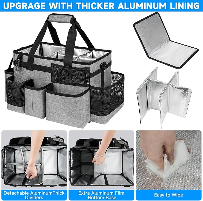 Cleaning Caddy Bag, Large Cleaning Supplies Organizer - Image 2