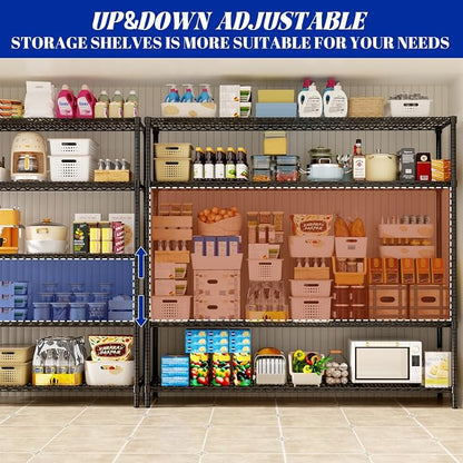 Storage Shelves, 5-Tier Adjustable Metal Industrial Utility Shelf Rack - Image 8