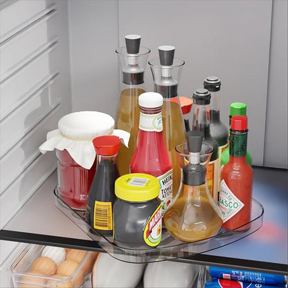 Yieach Clear Refrigerator Lazy Susan Turntable, 11.9''x10.2'', Square Fridge - Image 6