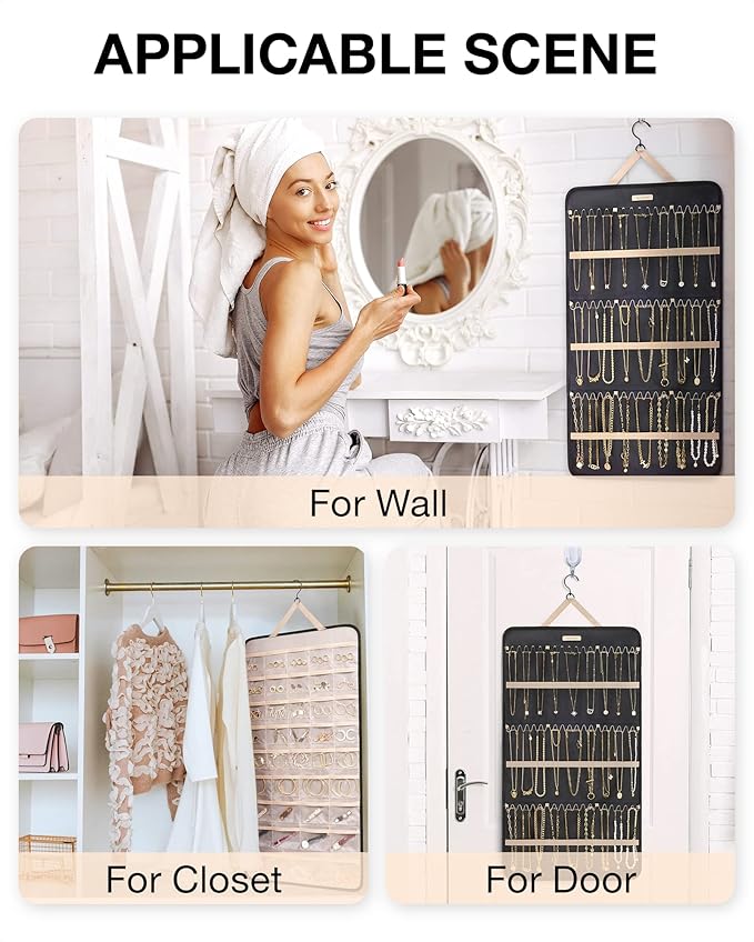 BAGSMART Hanging Jewelry Organizer Storage Roll - Image 6