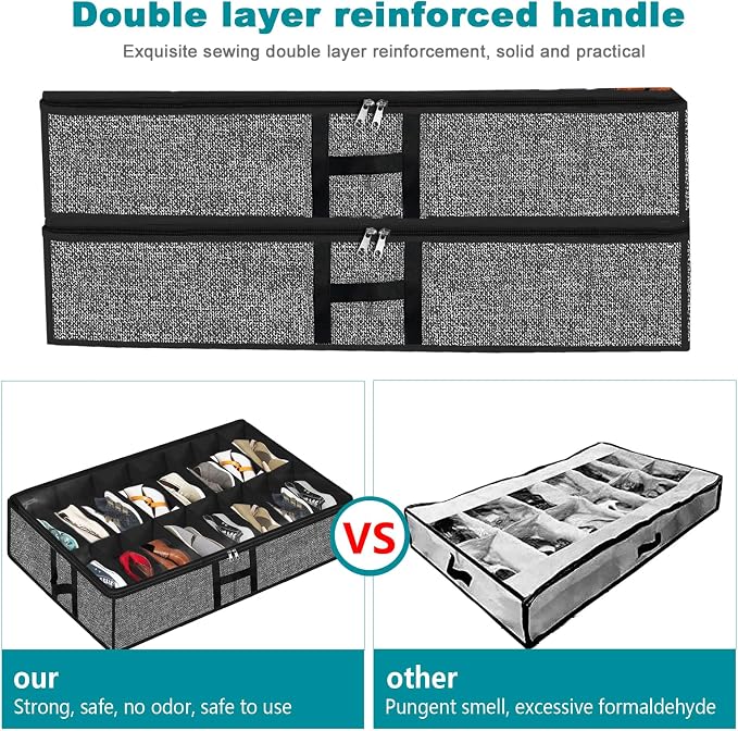 Under Bed Shoe Storage Organizer - Image 2