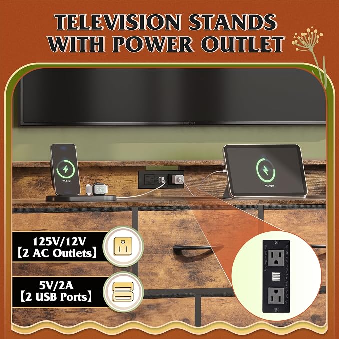 WLIVE Dresser for Bedroom, 8 Drawer LED Dresser - Image 7