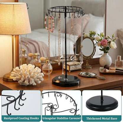 2 Pcs Rotating Necklace Holder Organizer - Image 4