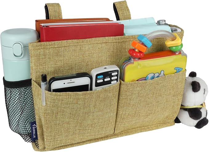 Surblue Bedside Caddy Hanging Bed Organizer Storage Bag Pocket by SURBLUE