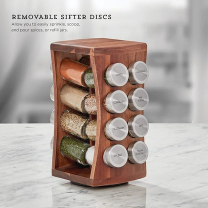 Kamenstein 16 Jar Hourglass Revolving Countertop Spice Rack - Image 4