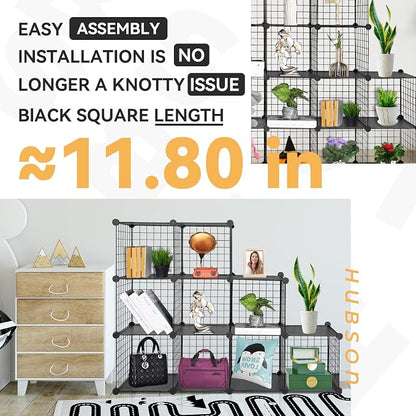 HUBSON Wire Cube Storage Organizer, Book/Toy/Craft/Potted Plants and petCloset - Image 4