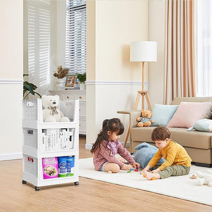Stackable Storage Bins, Folding Collapsible Closet Organizers and Storage Bins - Image 6