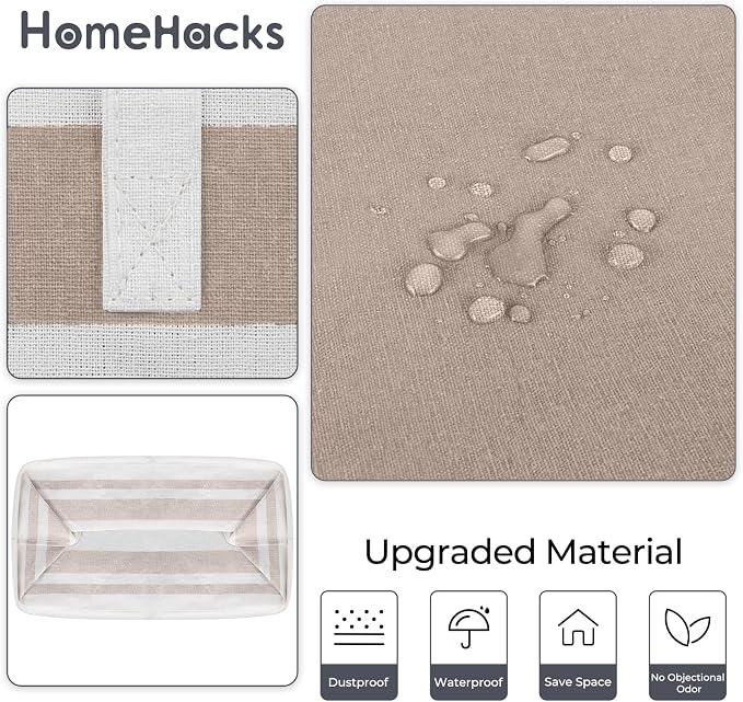 HomeHacks 2-Pack Large Laundry Basket, Waterproof, Freestanding Laundry Hamper - Image 5