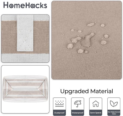 HomeHacks 2-Pack Large Laundry Basket, Waterproof, Freestanding Laundry Hamper - Image 5