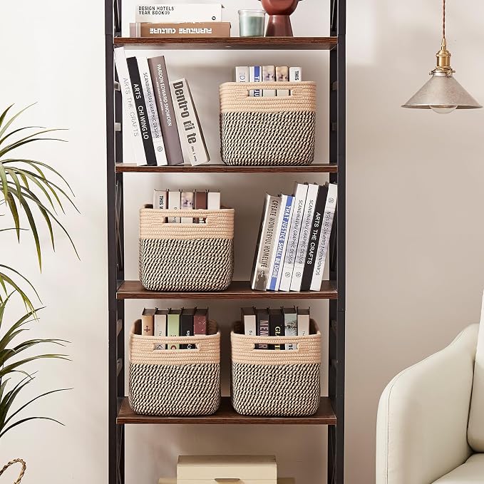 OIAHOMY 4 Pack Storage Baskets for Organizing, Basket for Shelves - Image 4