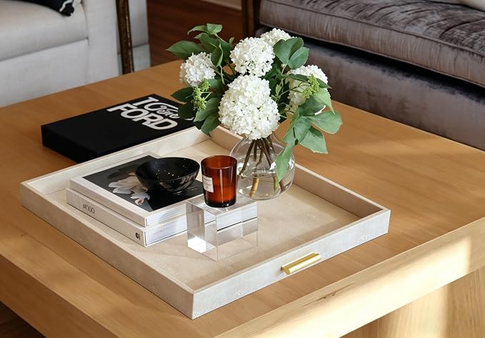 HofferRuffer Elegant Decorative Serving Tray, Coffee Table Serve Tea Coffee or - Image 7