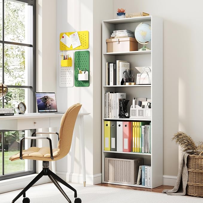 Giantex 5-Tier Bookshelf, Freestanding Tall Bookcase - Image 2