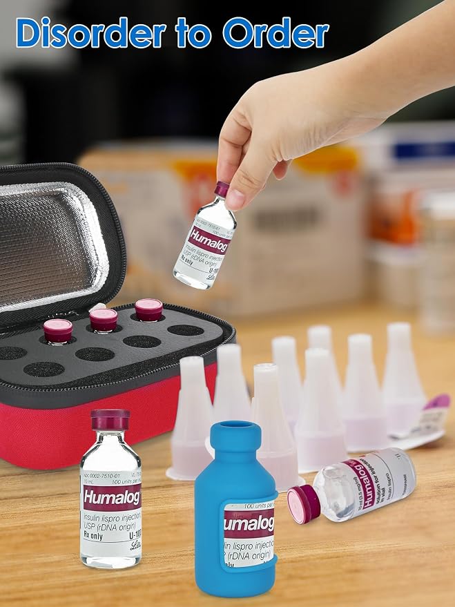 YOUSHARES Insulin Fridge Holder Storage Case Organizer, Insulin Vial Organizer - Image 2