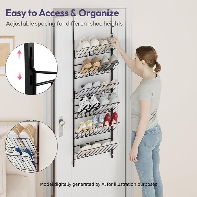 SWTYMIKI Over the Door Shoe Organizer - Image 3