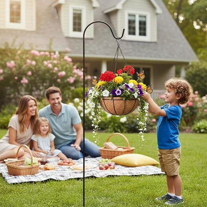 4 Pack 12 inch Hanging Baskets Planter - Image 6