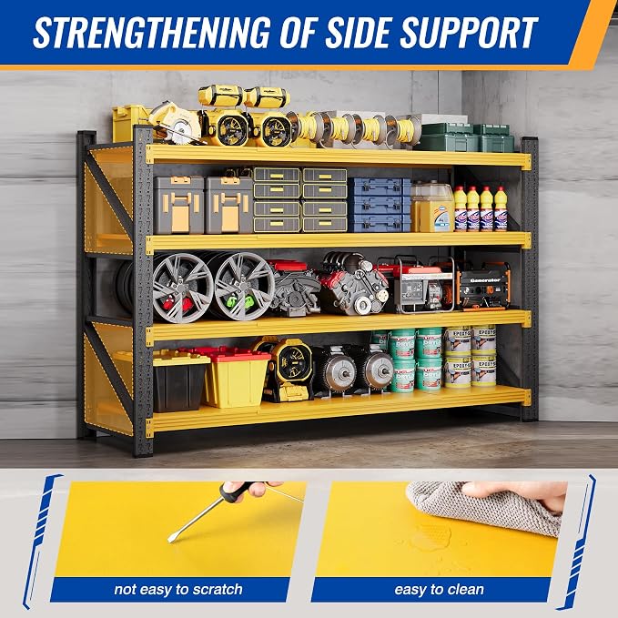 BYNSOE 71" W Storage Shelves 5000lbs Garage Metal Shelving Heavy Duty Garage - Image 3
