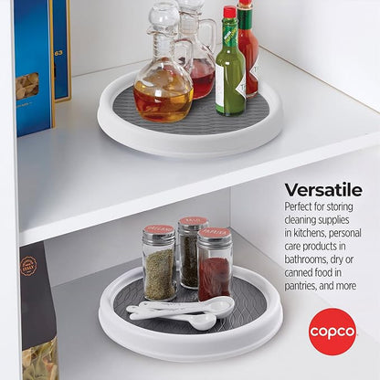 Copco 9 Inch Non Skid Pantry Cabinet Lazy Susan Turntable, Spinning Organizer - Image 6