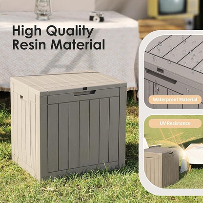 30 Gallon Outdoor Storage Box, Resin Deck Boxes Waterproof, Indoor Outdoor Bin - Image 4
