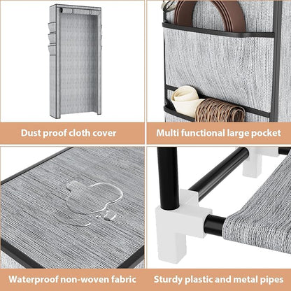 VTRIN Vertical Narrow Shoe Rack Organizer Tall Shoe Rack - Image 4