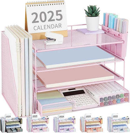 OPNICE Desk Organizer, 4-Tier Desktop File Organizer by OPNICE