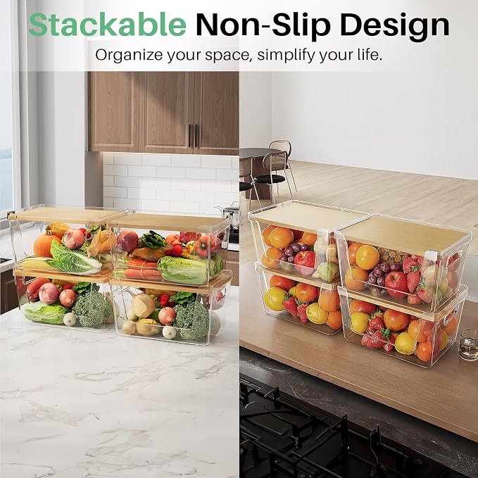4 Set Pantry Organizer and Stackable Storage Kitchen, Sturdy and Durable - Image 6