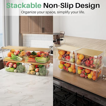 4 Set Pantry Organizer and Stackable Storage Kitchen, Sturdy and Durable - Image 6