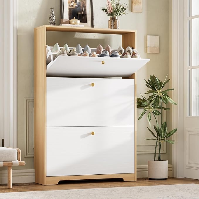 Nicetree Shoe Storage Cabinet for Entryway, Modern Shoe Cabinet, Freestanding by Nicetree