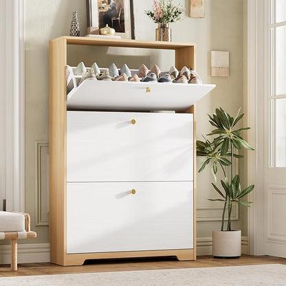 Nicetree Shoe Storage Cabinet for Entryway, Modern Shoe Cabinet, Freestanding by Nicetree