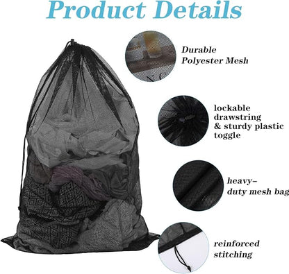 12-Pack Large Mesh Laundry Bags - Image 3