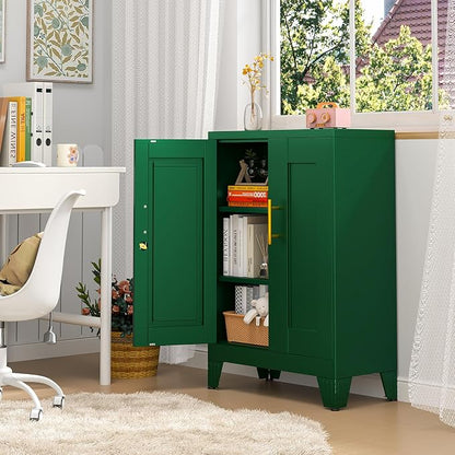 pozdeg 35.43" Lockable Metal Storage Cabinet, Steel Locker File Cabinet - Image 6