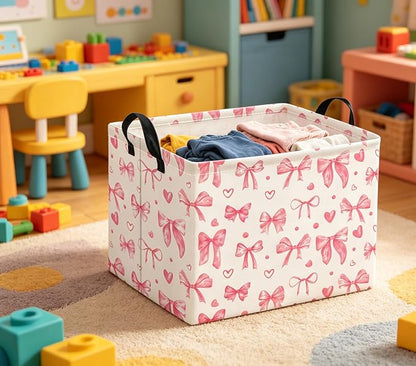 Rectangular Valentines Basket for Women Girls Storage Bin Organizer Box Shelf - Image 2