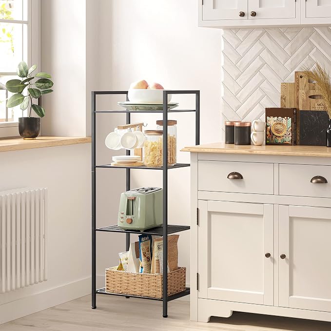 SONGMICS 4-Tier Storage Rack, Bathroom Shelf, Extendable Plant Stand - Image 8