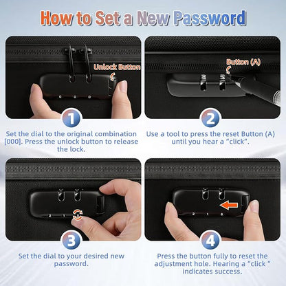 Fireproof Document Box with Lockable Zipper, Waterproof Hard-Shell Case - Image 5