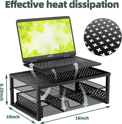 Simple Trending Metal Monitor Stand Riser and Computer Desk Organizer - Image 7