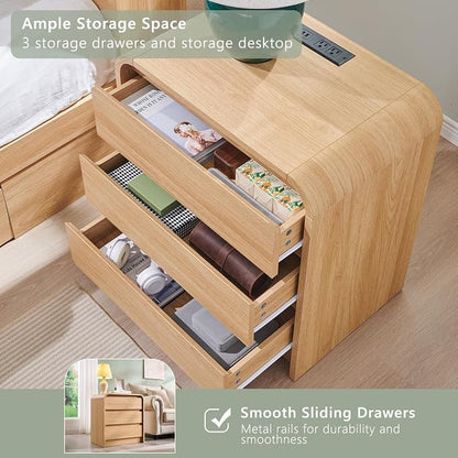 25" Tall Modern Nightstand - Image 4
