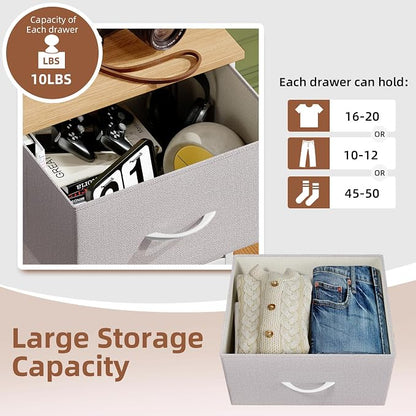 Somdot Tall Dresser for Bedroom, 6 Drawer Storage Cabinet, Ash Grey | Storage - Image 5