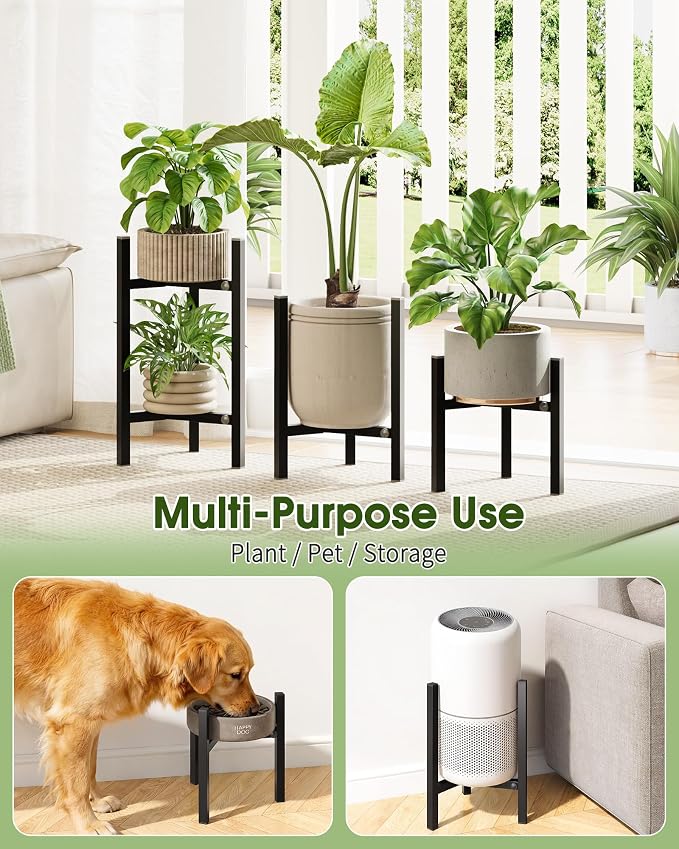 3 Pack Plant Stand Indoor Adjustable, Metal Modern Indoor Plant Stand, Heavy - Image 6