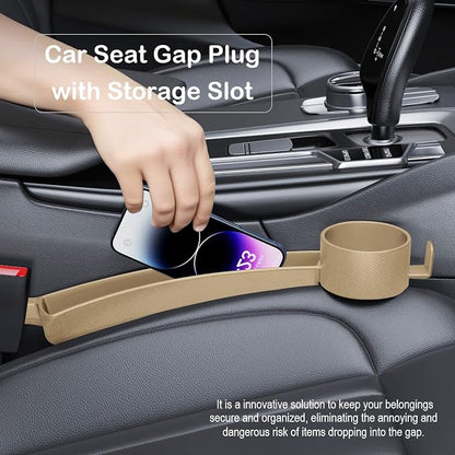 Car Seat Gap Plug with Storage Slot, Auto Gap Filler Organizer with Cup Holder - Image 7