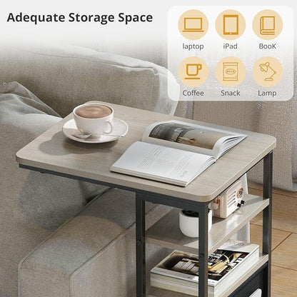 C Shaped End Table 28" 3-Tier C Table - Image 5