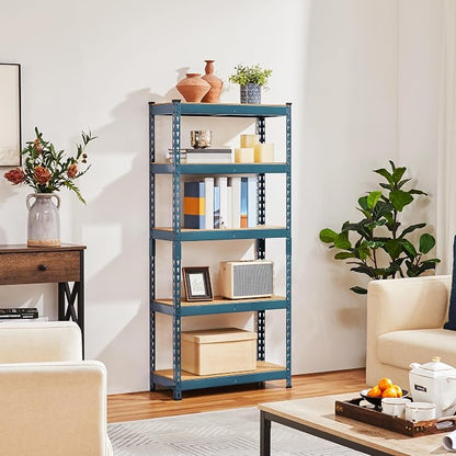 Topeakmart 2 PCS 5-Tier Utility Shelves, Metal Storage Shelves Garage Shelving - Image 9