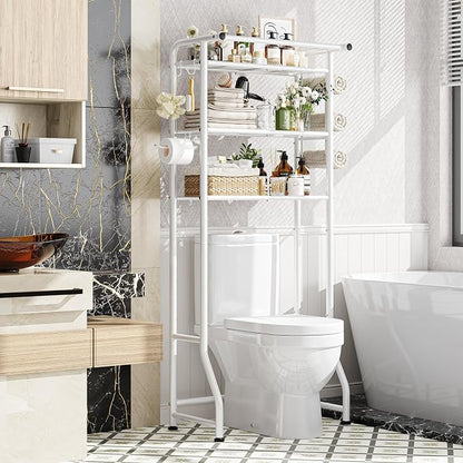 Simple Trending 3 Tier Over The Toilet Storage Rack, Metal Bathroom Shelf by SimpleTrending