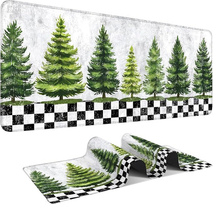 Christmas Tree Gaming Mouse Pad 35.4"x15.7"Desk Mat Anti-Slip Rubber Base & by ANNAQUEEN
