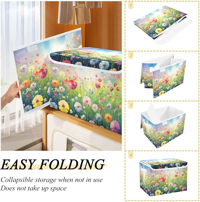 Colorful Flowers Storage Bins - Image 4